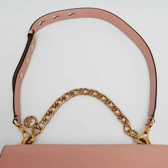 Fendi Pink Smooth Leather Kan U Shoulder Bag 8BT313 - Picture 3 of 12